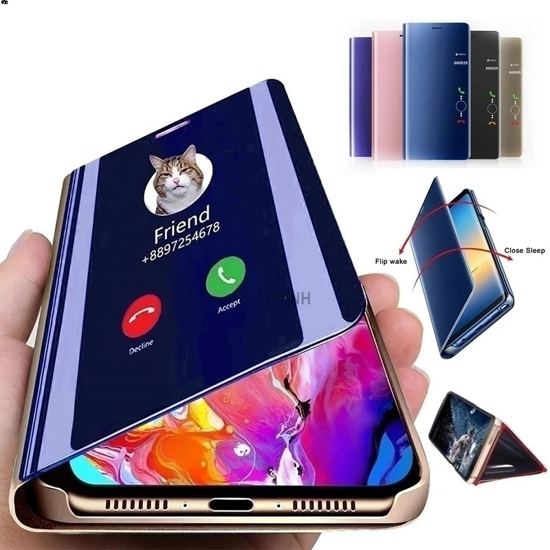 Роскошные зеркальные смарт-чехлы для телефонов Apple iPhone 11 12 Pro Max Mini 8 7 6 6S Plus X Xs XR 5 5S SE