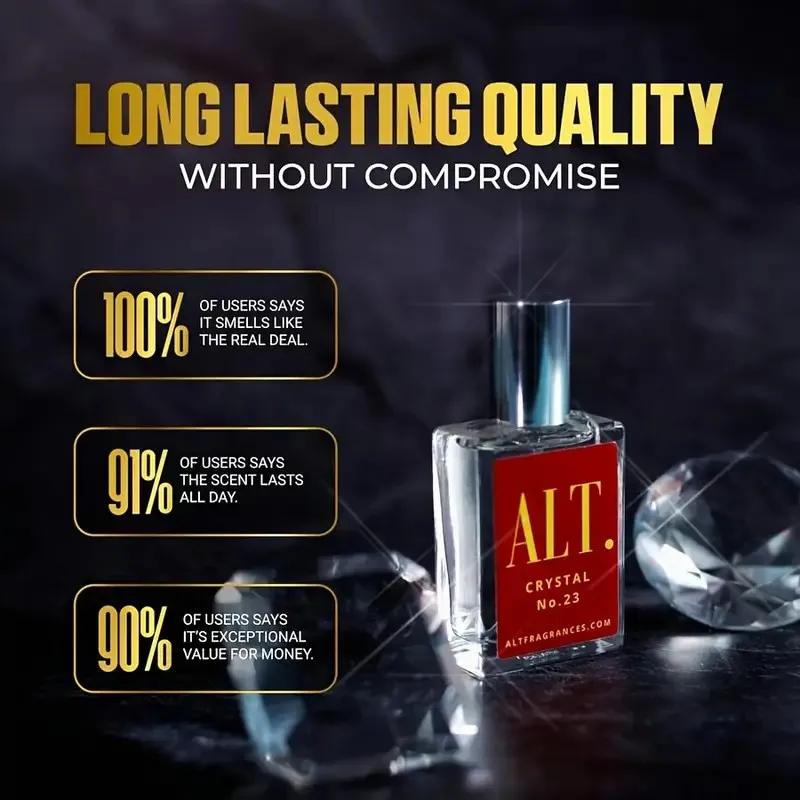 ALT. Crystal No.23 Unisex Eau de Parfum 60ml/2oz Long-lasting floral jasmine amber fragrance 6