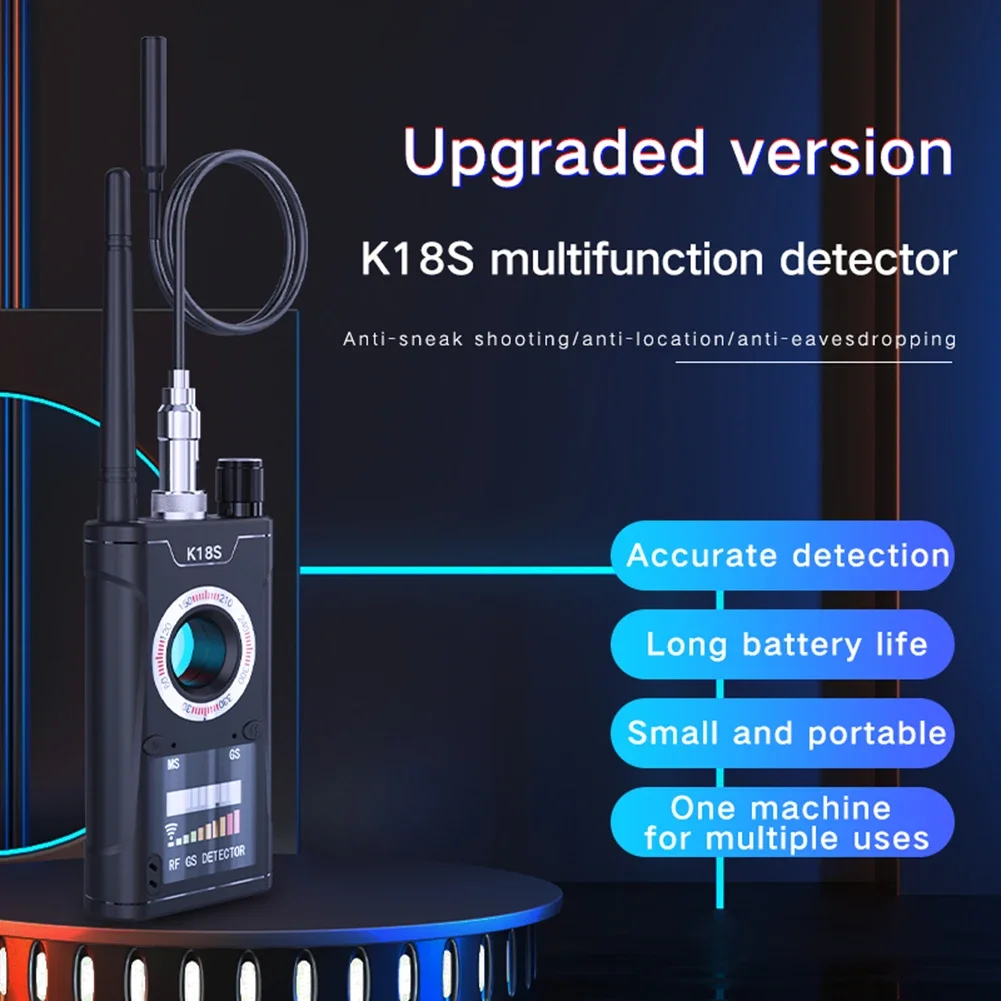 Anti Spy Detector Bug Detector RF Detector Scanner Device GPS Detector Camera Finder infrared camera detector hidden camera detector signal detector camera detector for GPS Tracker Listening Device