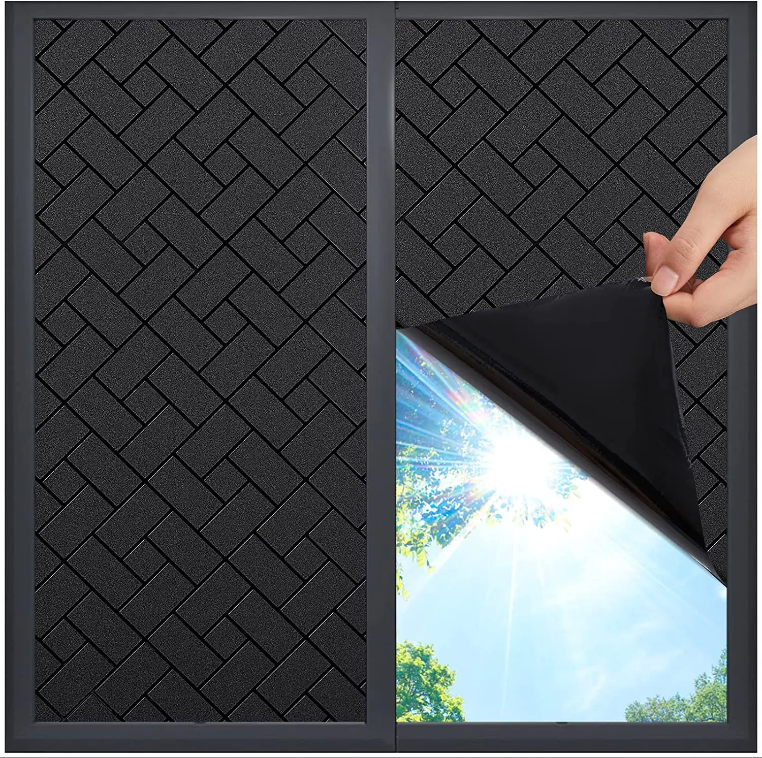Total Blackout Window Film 100 Light Sun Blocking Window Covering