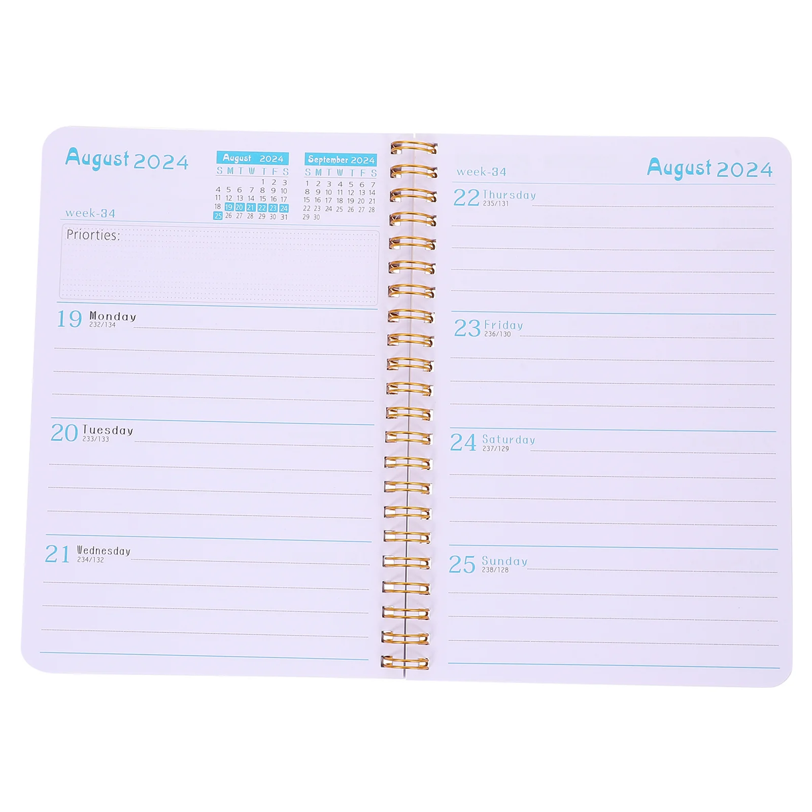 Notebook Planner Weekly To Do Planner Notebook Weekly Goal To Do List Planner Priorities Habit Page Office Organization