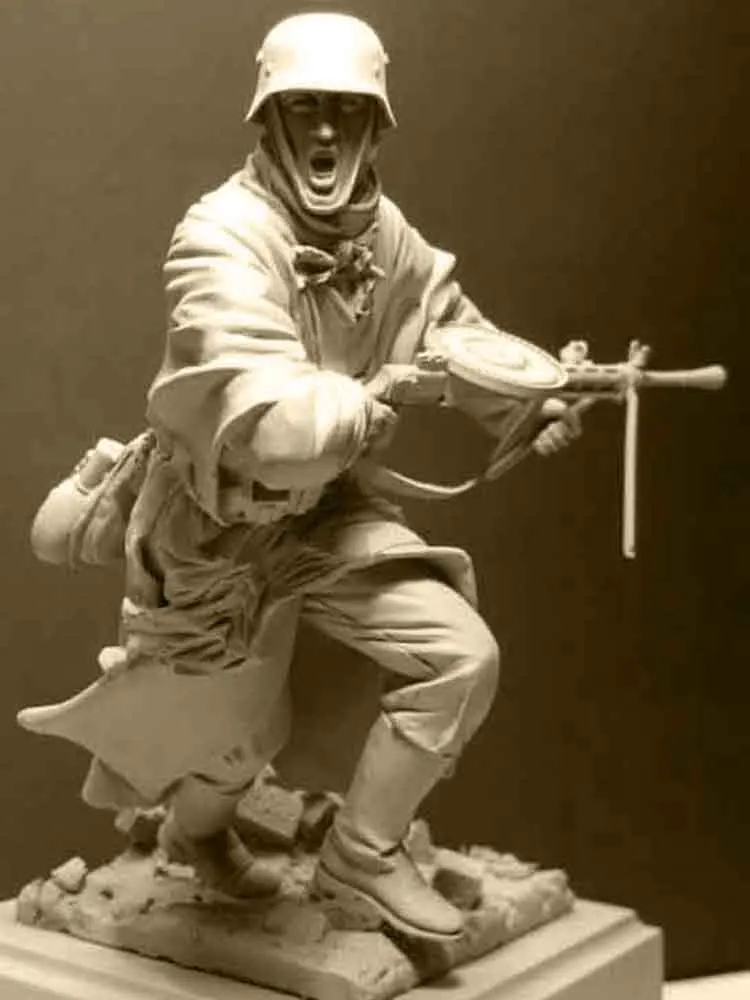 Neuer unmontierter 1/16 alter Offiziersständer im Winter (MIT BASIS) Unbemalter Modellbausatz aus Kunstharz