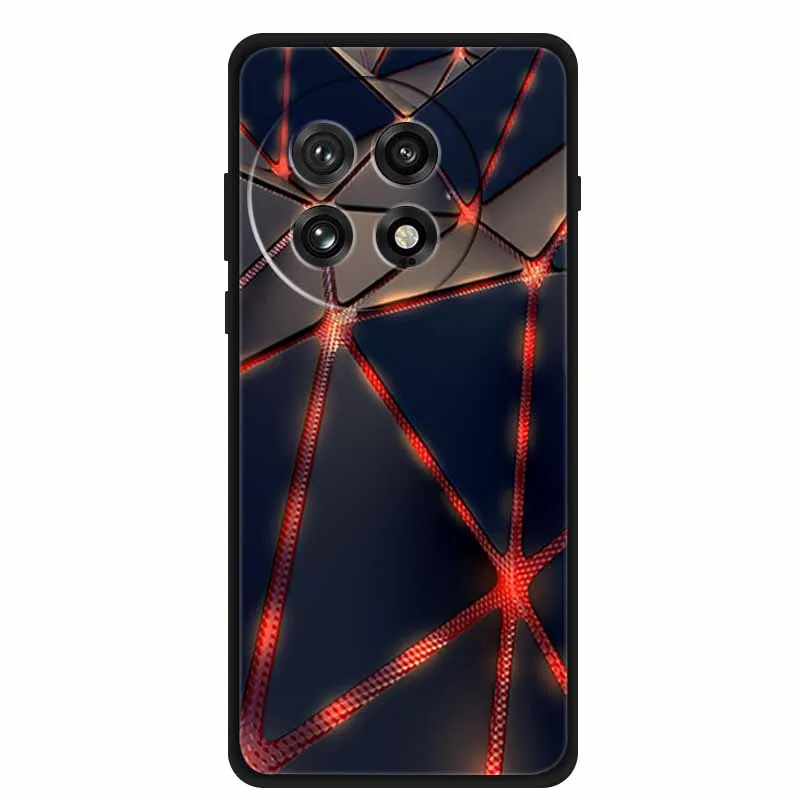 Colorful Splicing Cartoon Soft Silicone Black Cover - Fashion Protective Case