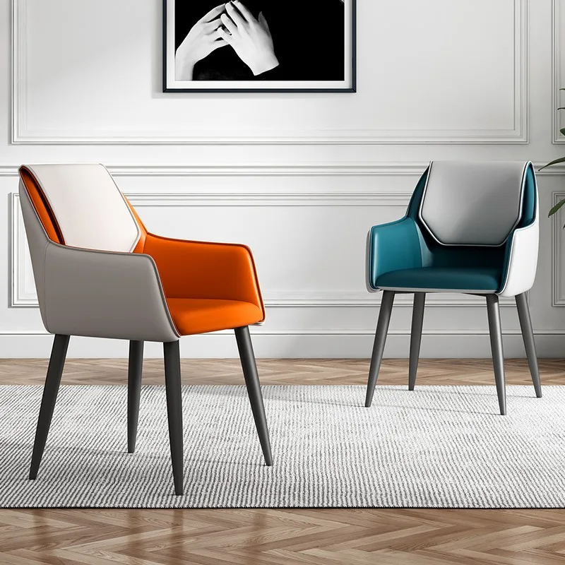 

4 Colors Nordic Home Restaurant Dining Chair Backrest Modern Minimalist Home Furniture Chair Home Kitchen Soft Bag Dining Chair