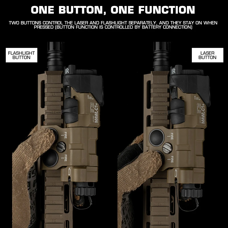 Flashlight With Laser Airsoft Tactical Aiming Accessories IR Illumination Dual Function Pressure Switch laser sight tactical flashlight pressure switch