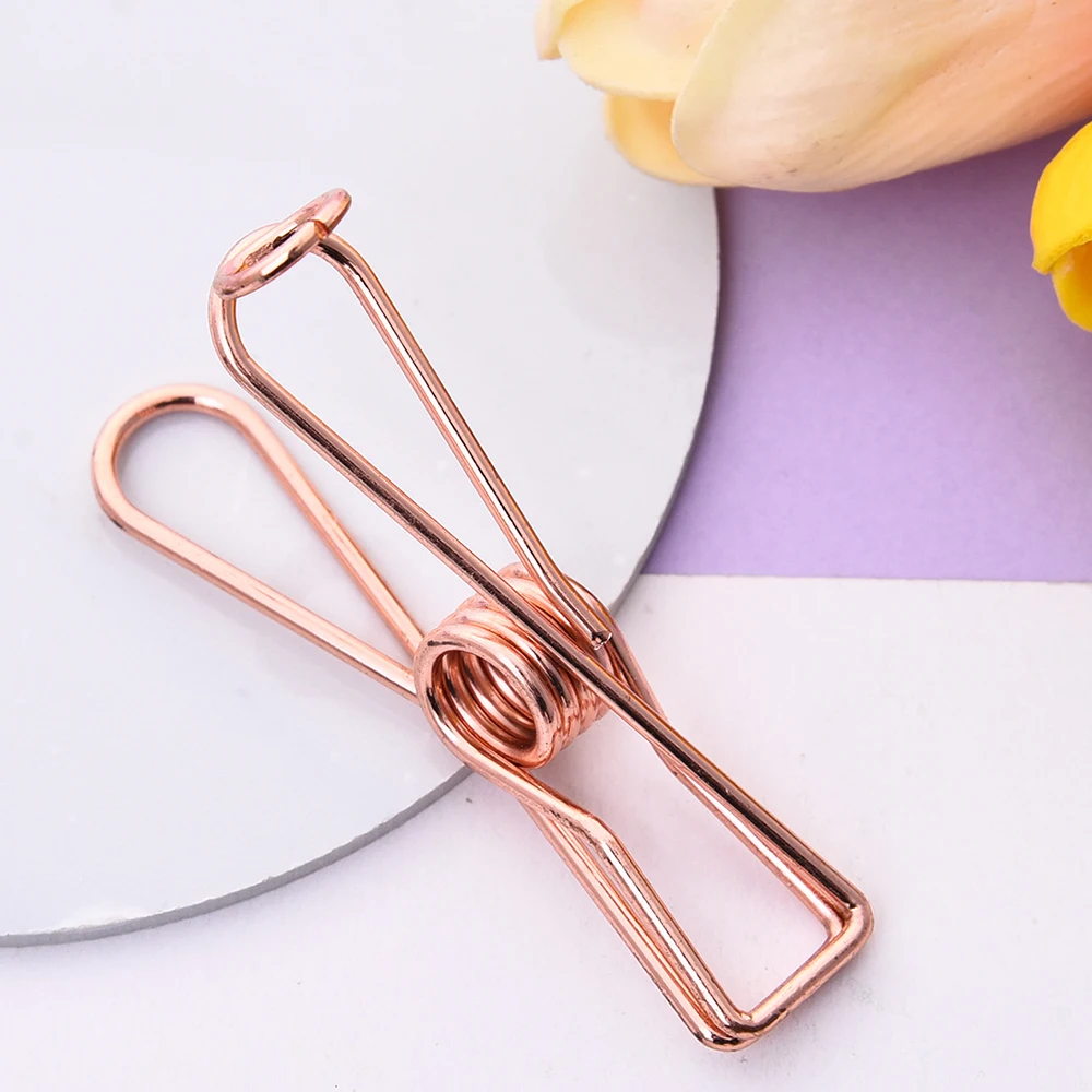 10PCS Multipurpose Windproof Clothespin Metal Hollow Dovetail Clamps Sturdy Hanging Clips Towels Socks Clips Home Storage Tools