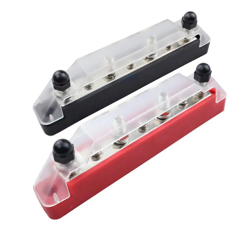 

Marine Bus Bar 150A Portable Sturdy 7-Way Bus Bar Marine Bus Bar Junction Kit Rust Prevention Battery Terminal Distribution
