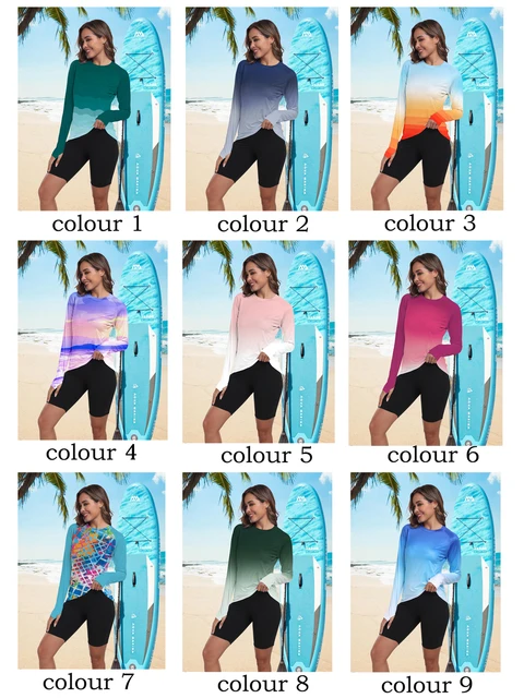 Women's UPF 50+ Sun Shirts Long Sleeve UV Protection Rash Guard Lightweight Quick Dry SPF Hiking Tops Outdoor 5