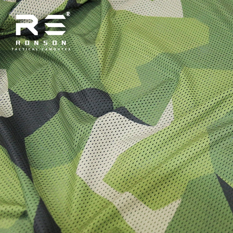 Mesh fabric 120gsm M90 camouflage fabric tactical tricot mesh for printed