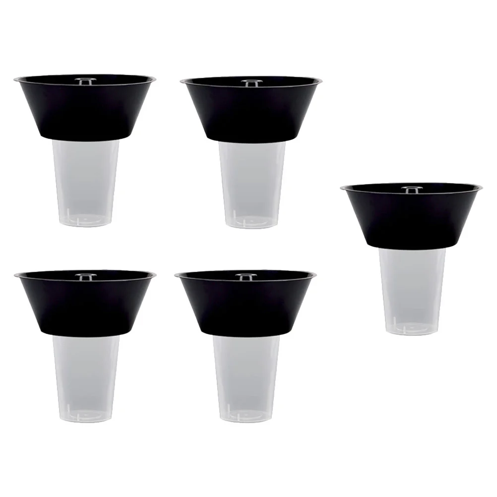 5 Sets Drink Cup Versatile Convenient Milk Tea Hot Pot Shape Snacks Holder Plastic Holding Trays Sour Powder Soda Water disposable cups