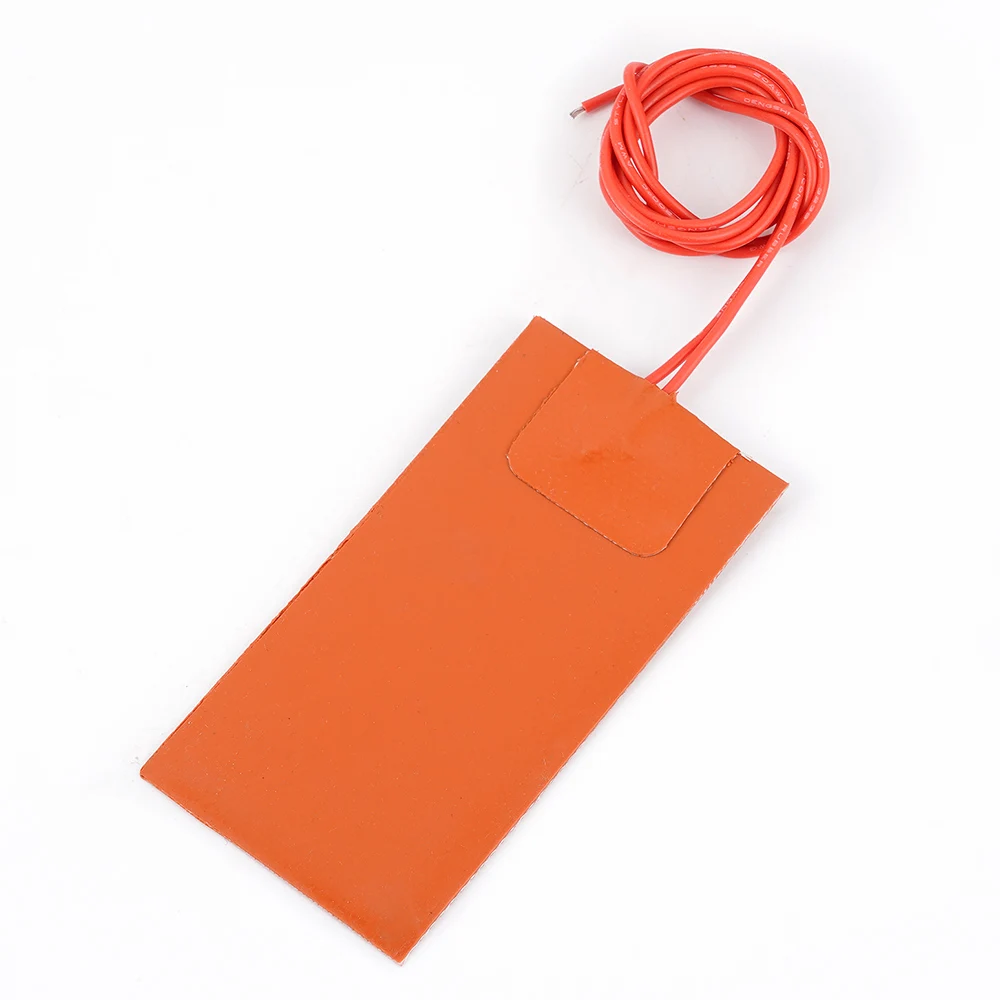 12V Silicone Heater Vehicle Fuel Engine Fuel Tank Heating Pads 15W High Temperature Resistance Heating Waterproof Pad