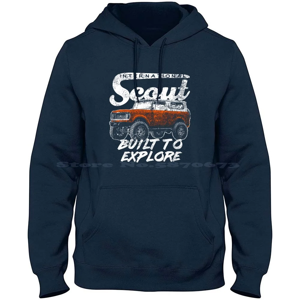 International Harvester Scout Ii Stile Retrò Costruito Per Esplorare Felpa Con Cappuccio In Cotone 100% International Harvester Scout Ii Retro