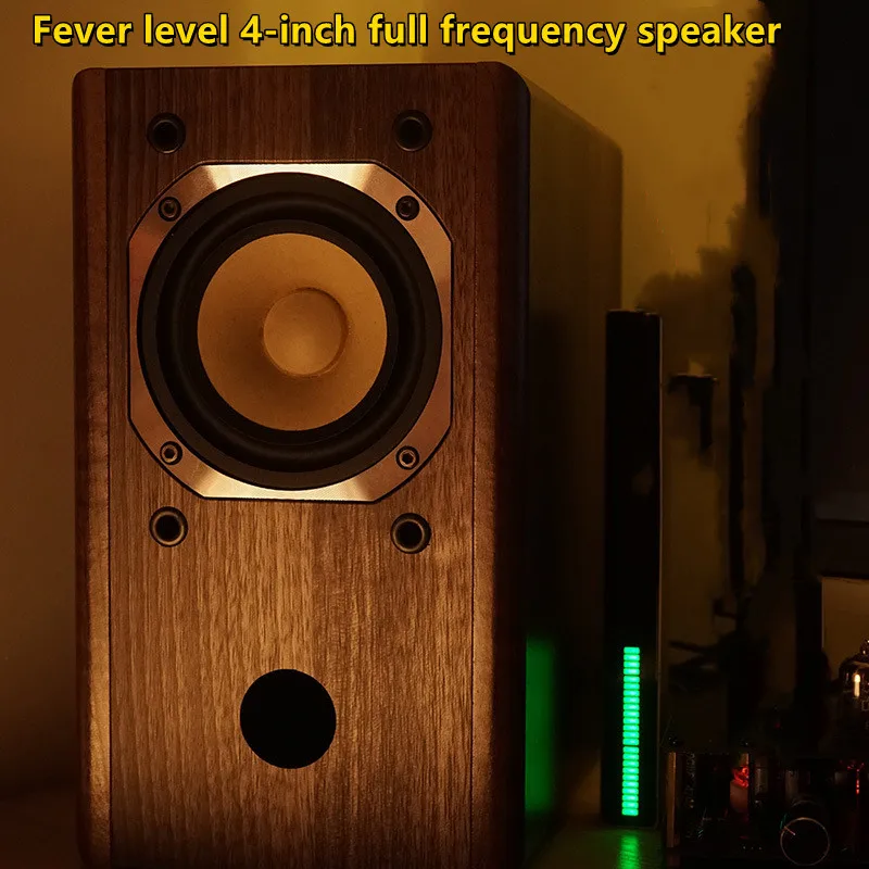 New toxic human voice hifi fever level 4-inch full frequency speaker wooden passive sound desktop machine bookshelf speaker