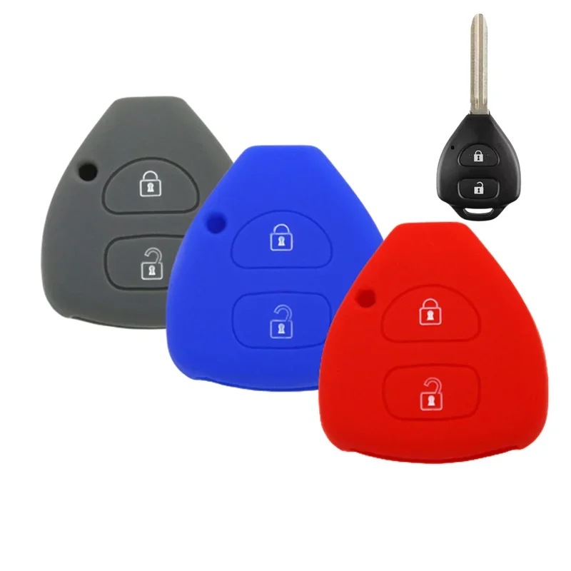 Silicone Car Key Case Cover Auto Key Shell Holder Protector For Toyota Corolla NEW VIOS Camry Yaris RAV4 HiLux Cruiser Fortuner For key case,key case cover,car key shell