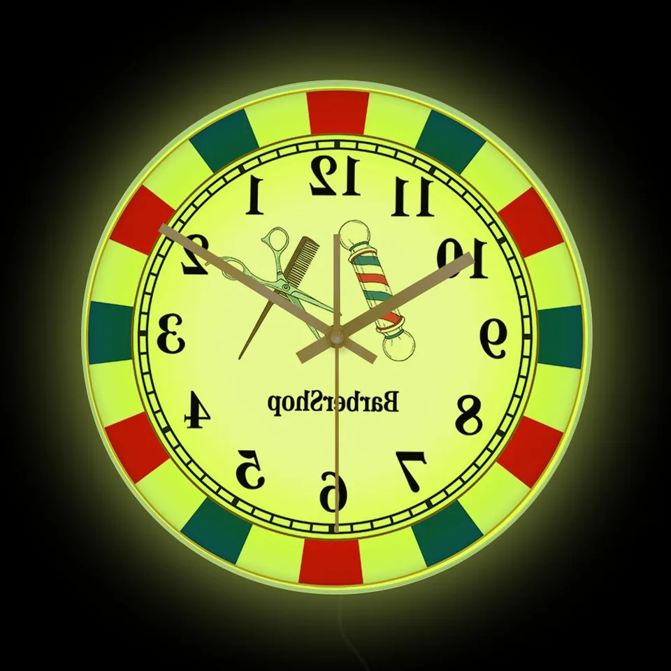Orologio Da Parete Per Barbiere 30 Cm, Silenzioso, Con Design Forbici E Pettine, Regalo Per Parrucchieri - 2