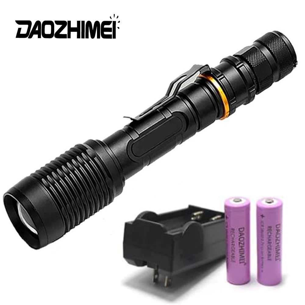 

XML T6 LED flashlight Super Bright Zoomable Tactical lamp 5 Mode Outdoor Portable hunting Lanterns 18650 Camp lamp Torch