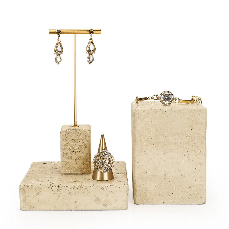 Metal Earring Display Stand T-shaped Earrings Ring Necklace Jewelry Organizer T-bar Watch Showing Shelf Jewelry Holder Rack