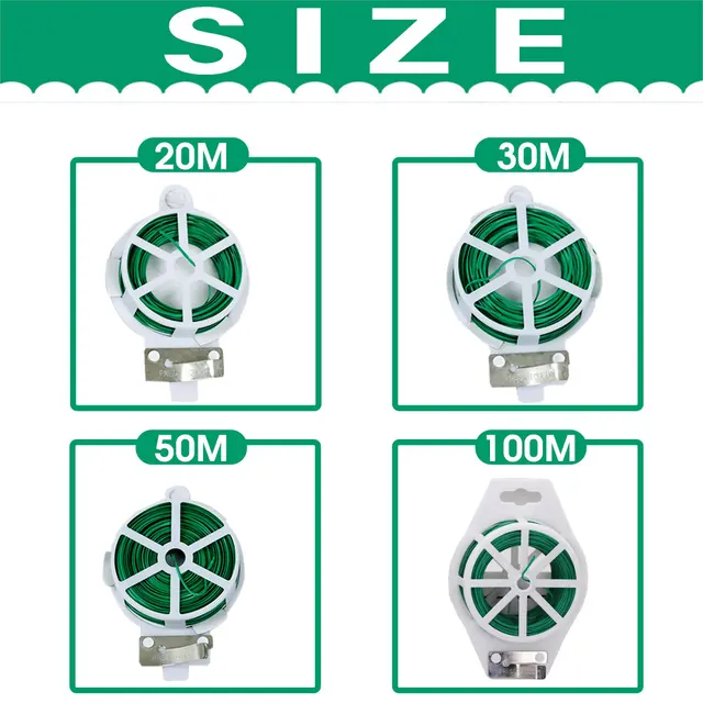 Kertészeti Növény Csavarkötés Vonal Műanyag Orsók Huzal Orsó Tekercs Vágó Mászó Szőlő Ligatuder Multifuncional Erős Húrok - Image 2