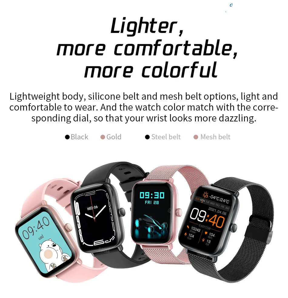 2022 LIGE New Women Smart Watch Heart Rate Monitor Health Sport Watches Life Waterproof Women Smartwatch For Huawei Xiaomi Apple