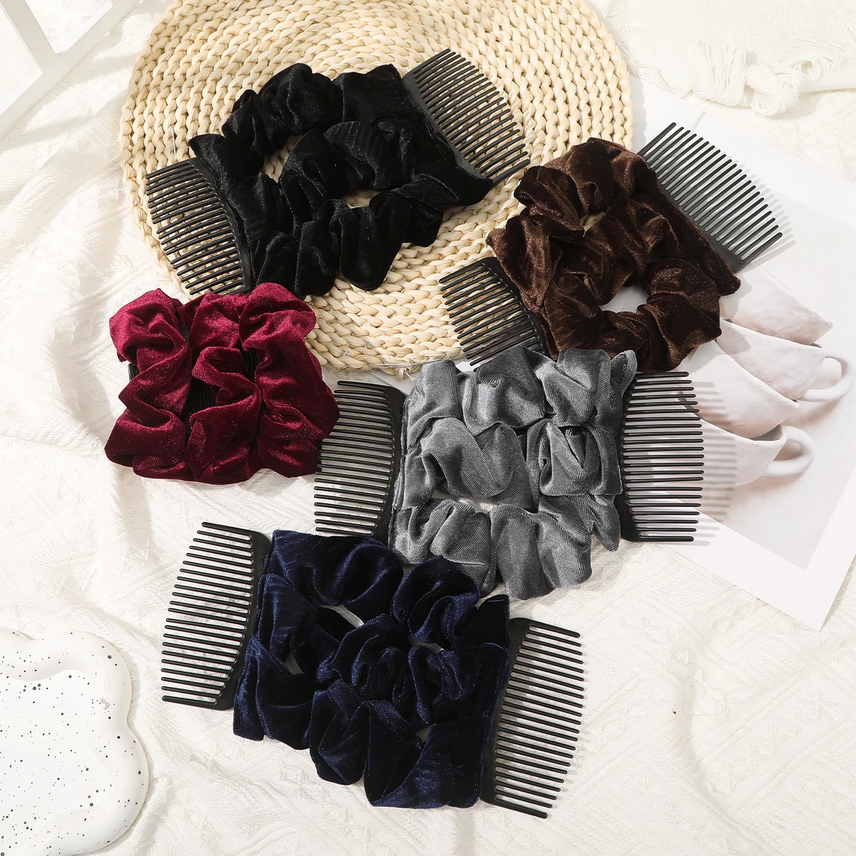 Women's Korean Hair Comb Clip Girls Summer Ponytail Holder Hairpin Black Wedding Party Hair Accessories Fashion Hair Comb Clip