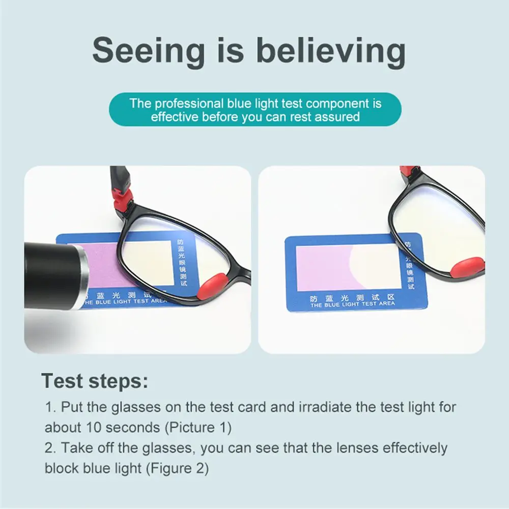 Weiche Silikon Rahmen Anti Blau Licht Kinder Lesebrille Kinder Junge Mädchen Computer Transparent Blockieren Reflektierende Brillen – Detail 8