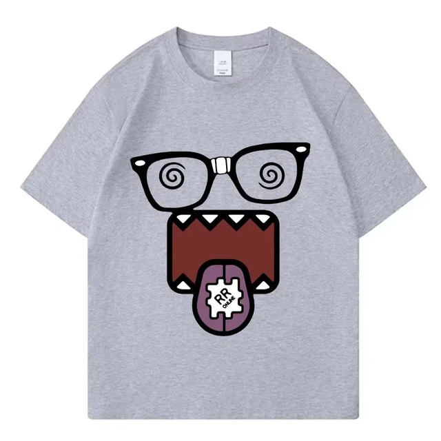 Domo Kun Funny Meme T Shirts Men's Women Clothes Classic Cotton Casual Tee Shirts Short Sleeve Summer T-shirt Tops Streetwear 1