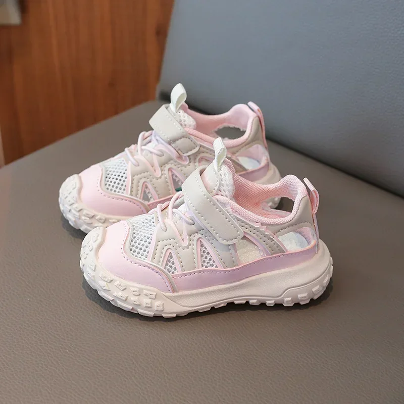 소년 소녀 운동화 속이 빈 통기성 2025 여름 뉴 키즈 스포츠 샌들 미끄럼 방지..