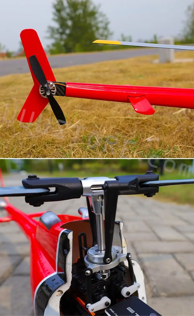 FLY WING Bell 206 V2 Class 470 6CH Brushless Motor GPS Fixed Point Altitude Hold Scale RC Helicopter PNP With H1 Flight Controller