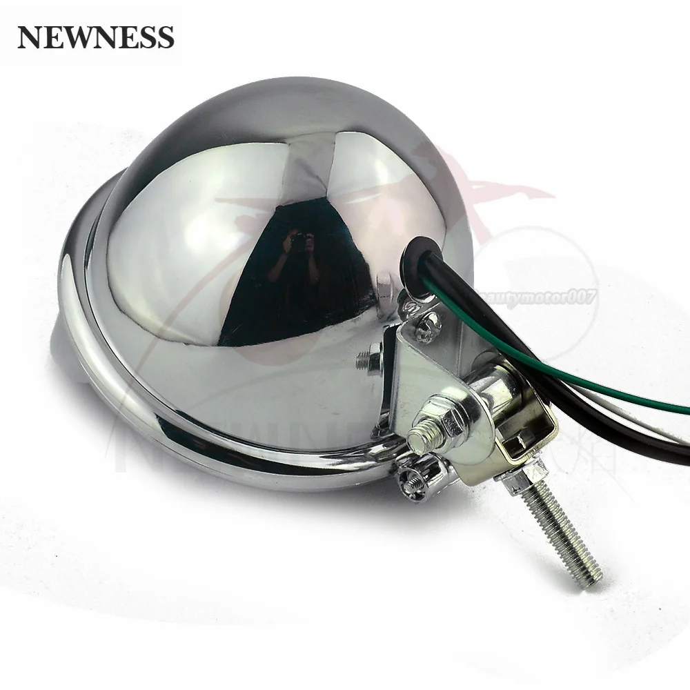 Chrome Motorcycle LED Headlight Headlamp For Harley Touring Bobber Chopper USA Chrome Motorcycle LED Headlight Headlamp For Harley Touring Bobber Chopper USA