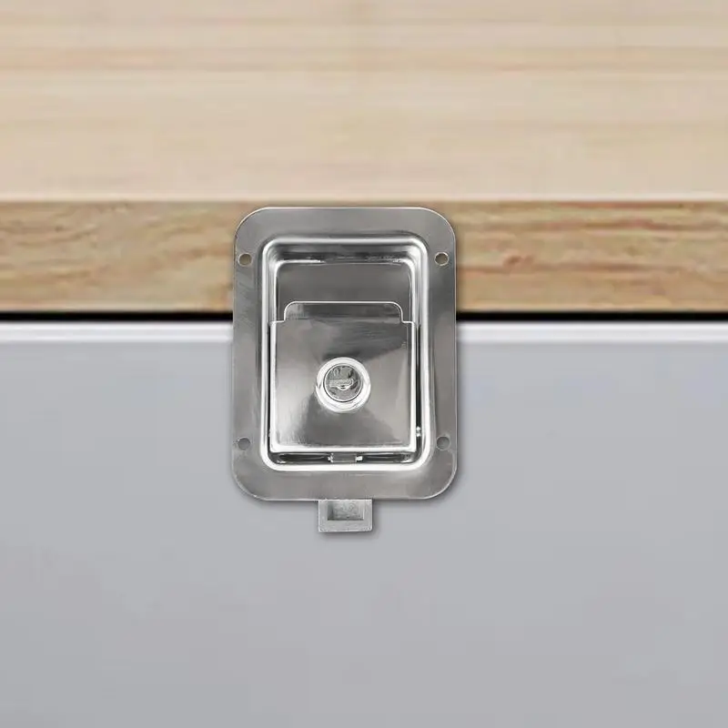Tool Box Locks With Keys Stainless Steel Replacement Handle Tool Box Locks Anti-Theft Recessed Professional Panel Lock For Truck