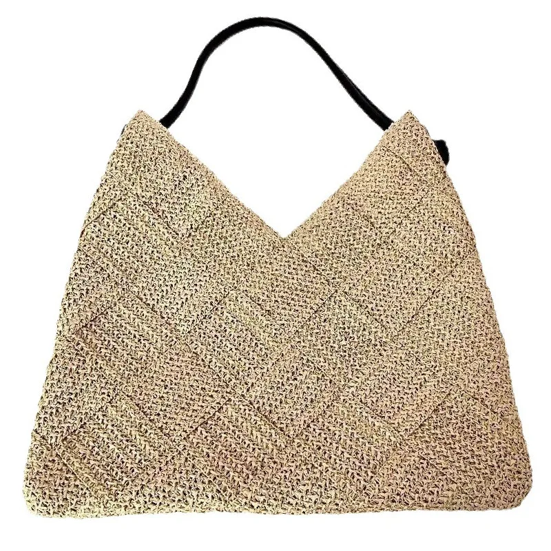 Women's Shoulder Bags Casual Cotton thread Wicker Woven Ladies Handmade Totes Large Capacity Summer Beach Female's Messenger Bag