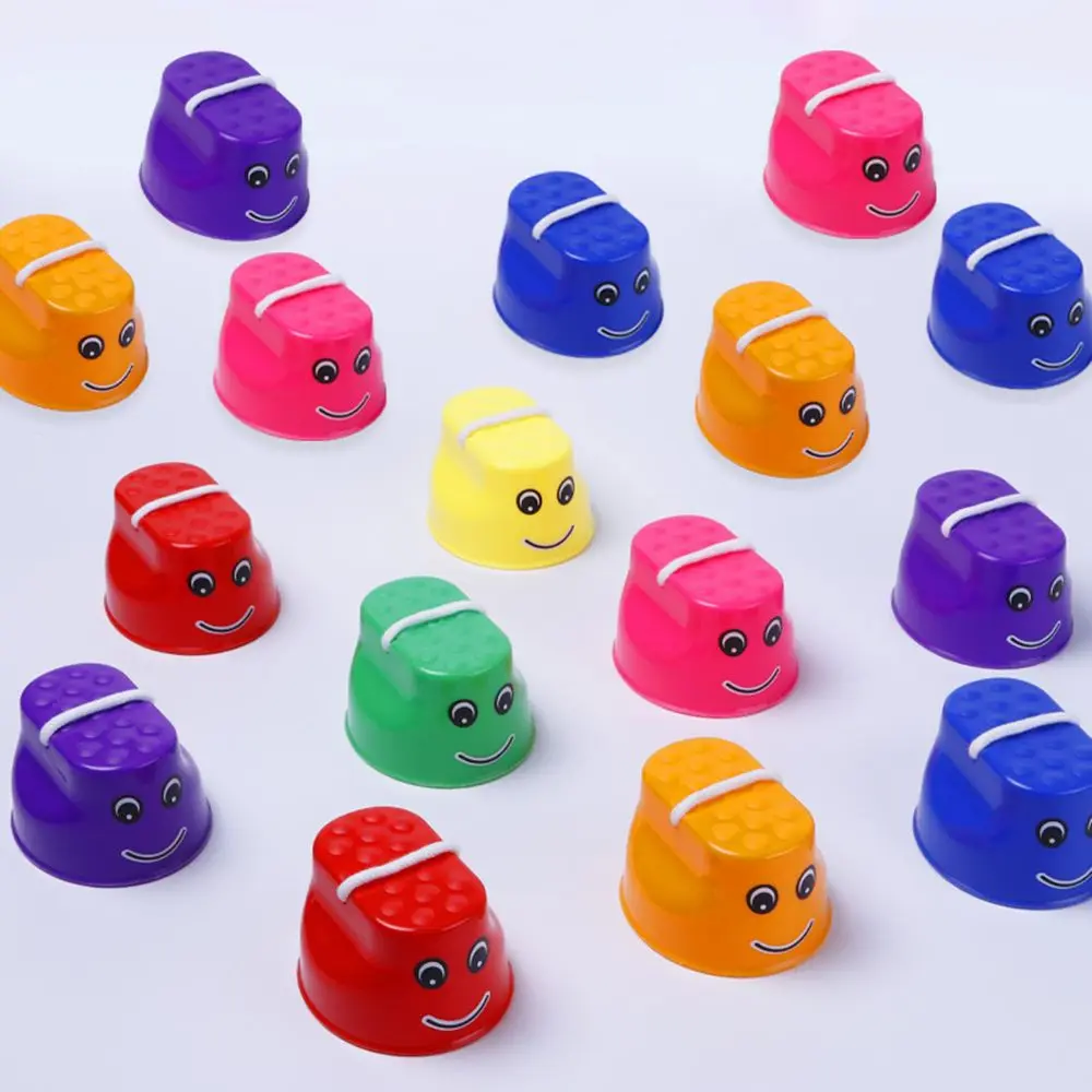 

1Pair Plastic Sports Toys for Children Kids Coordination Game Smile Jumping Stilts Balance Training Equipment Jumping Feet Stilt