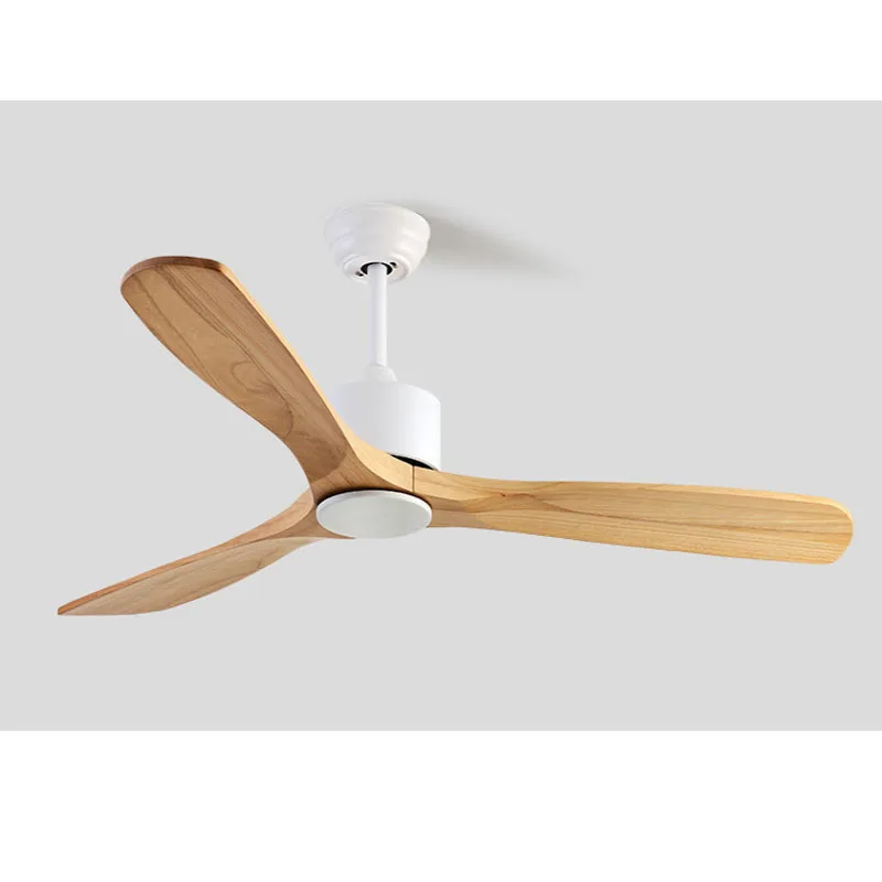 Modern Vintage Wooden Ceiling Fan Without Lights Loft Wood Ceiling Fans with Remote Control Decorative Home fan DC 220v
