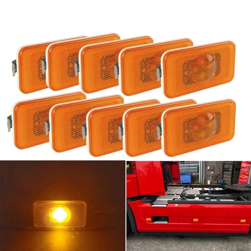 Luces LED laterales para camión, intermitentes de 10 piezas, para Renault, camiones, Volvo, camiones, de iluminación de camión| - AliExpress