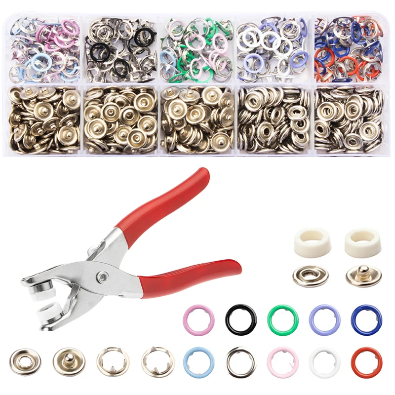 Pliers 9.5mm Hand Press for Popper Buckle Installation Tool Buckles Fixation Household Leathercraft Sewing Accessories leather sewing tools