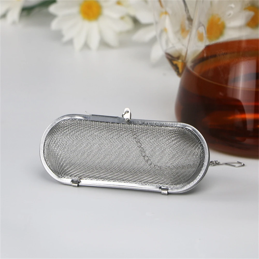 20pcs Stainless Steel Mesh Tea Infuser Ball Oval Loose Leaf Spice Herb Tea Strainer