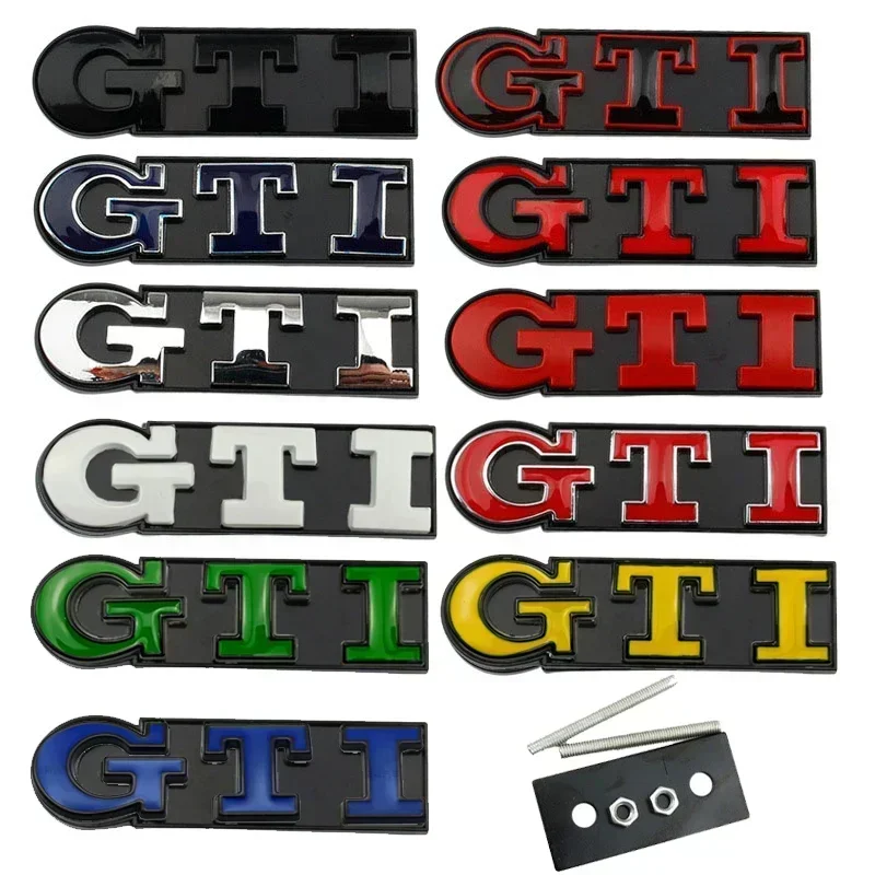 3D 메탈 GTI 로고 그릴 엠블럼 자동차 전면 배지 (폭스바겐 골프 MK3 M..