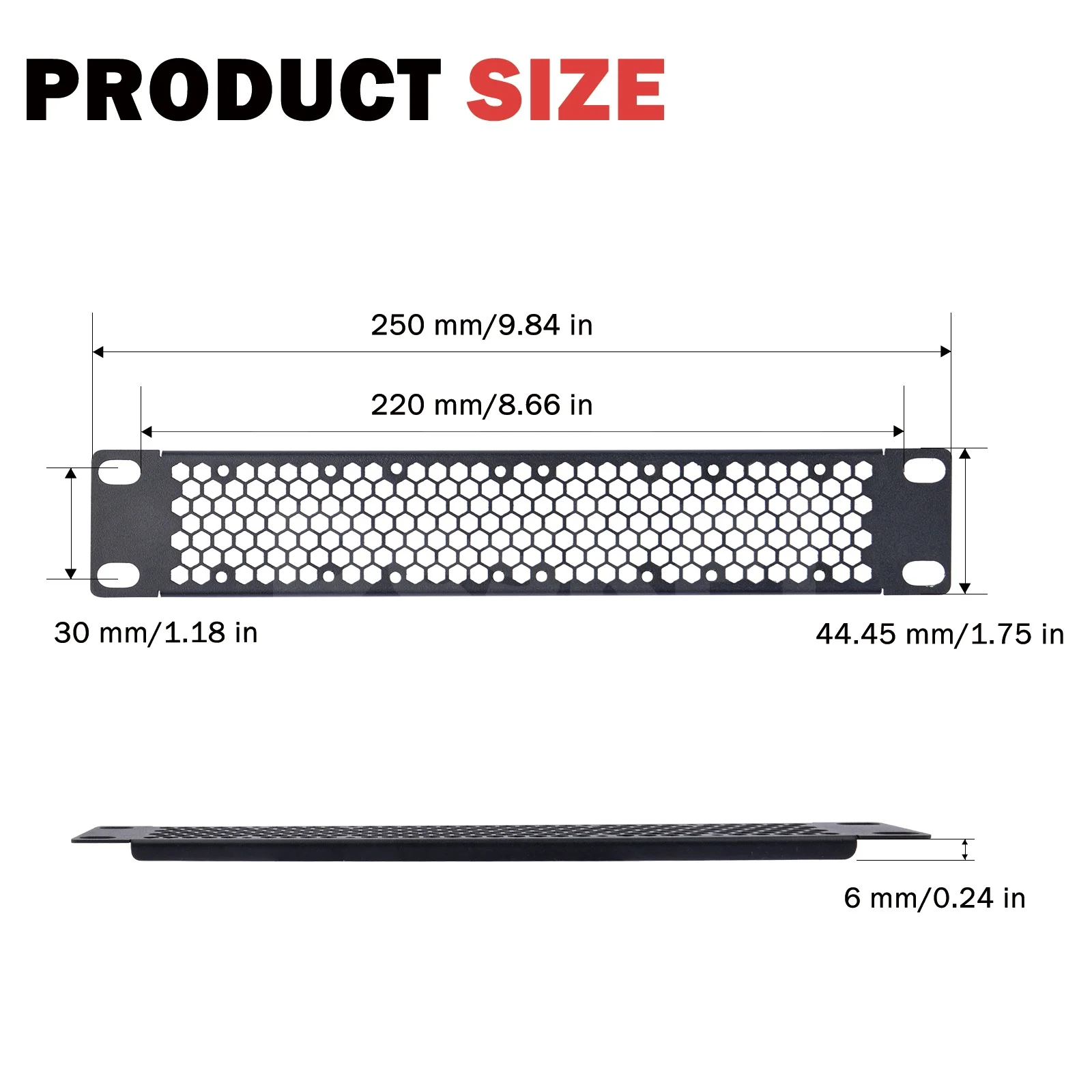 DeskPi Rackmate 1U 통풍 블랭크 패널 메탈 랙 마운트 10인치 서버 랙/네트워크 캐비닛용