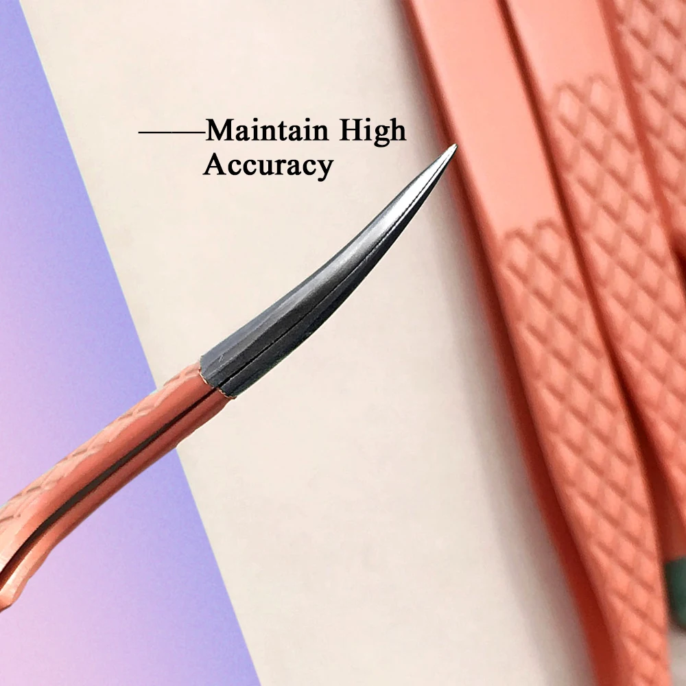 Eyelash Extension Tweezers High Quality Anti-Static Stainless Steel Tweezers Set Stainless Steel superhard Tweezers 4