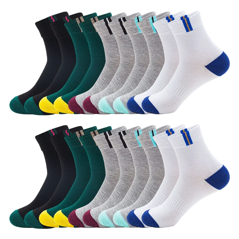 8 pairs/lot Men Sport Cotton Socks Sweat-absorbent Breathable Sport Socks Colorful Men Athletics Socks Mesh Sports Socks