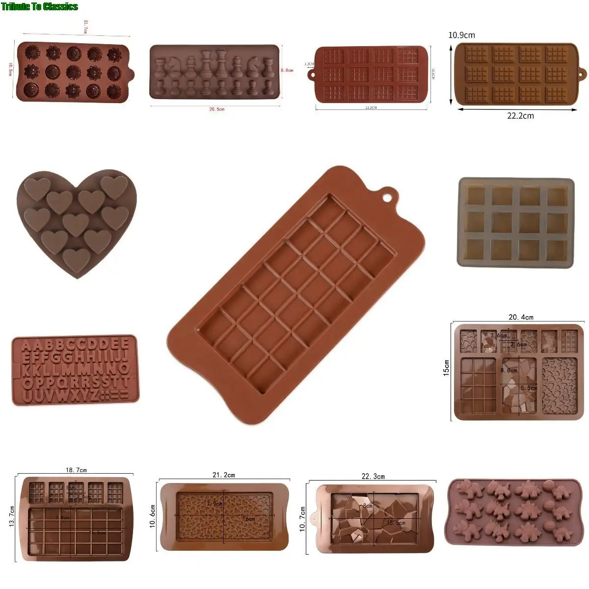 Silicone Mold 12 Chocolate Mold Fondant Patisserie Candy Bar Mould Cake  mode Decoration Baking Accessories Силиконовые Формы - Full Houser