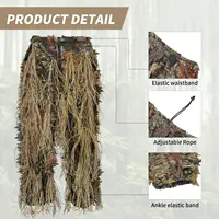 JOAXOR Ghillie Suit Gilly Hunting Suits Pants 3D Leaf Camo Camouflage Coveralls Youth Adult Lightweight Clothes - Image 3