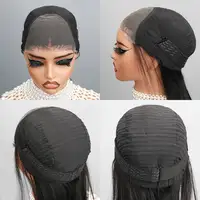 Wear and Go-Perruque Bob droite sans colle pour femme, perruques de cheveux humains, dentelle prédécoupée, densité 180%, 6x4 6