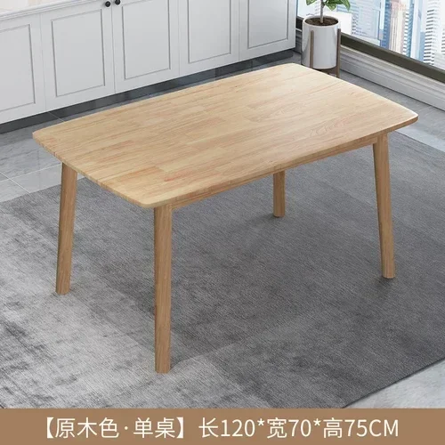 Solid wood dining table and chair set for four to six people