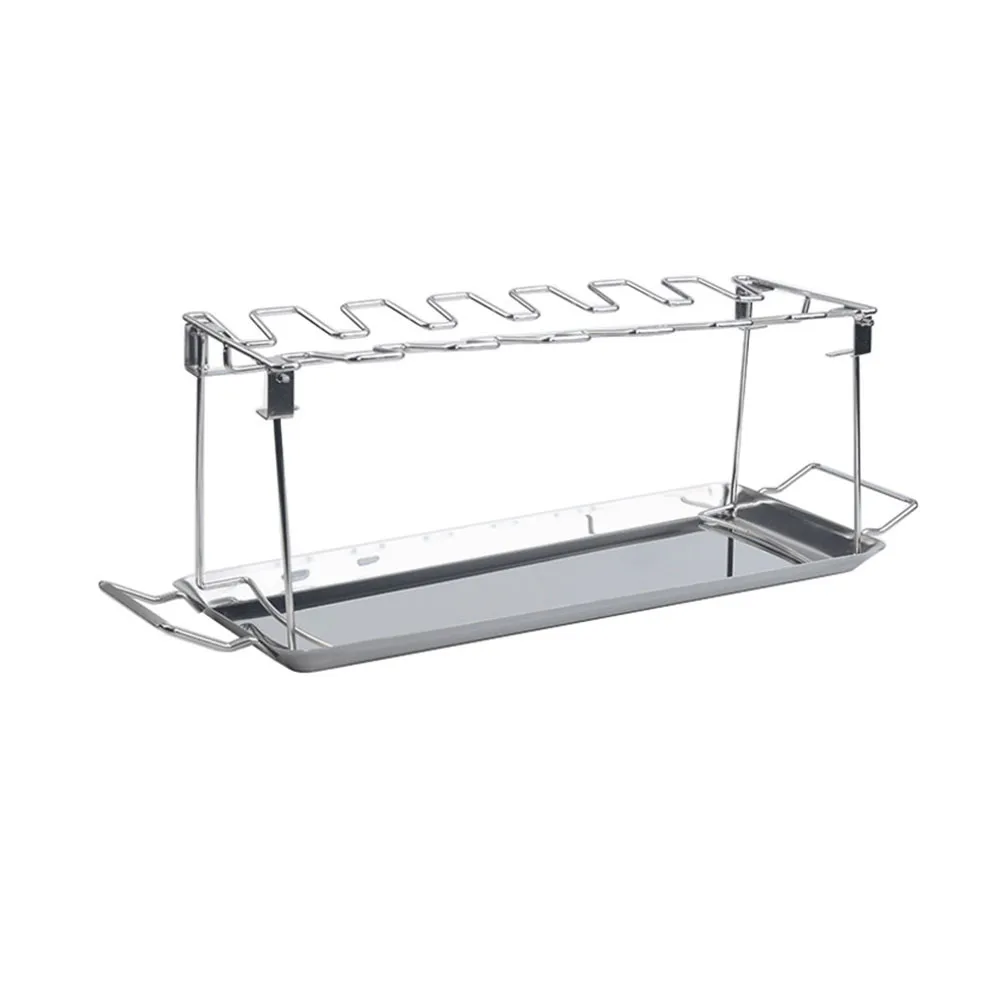 

Подставка для гриля с крыльями курицы, 14 ячеек, из нержавеющей стали