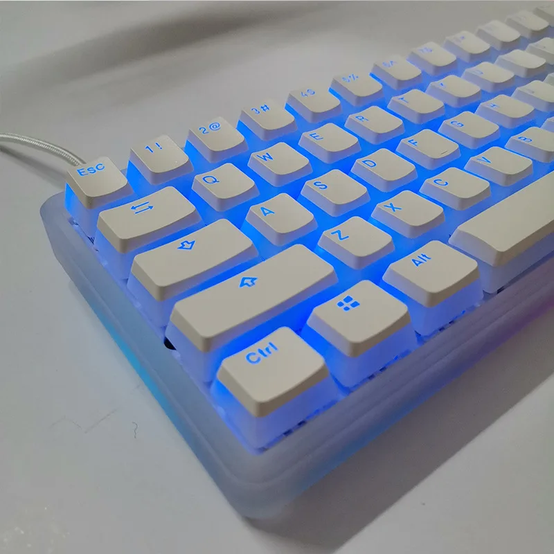 Keycaps, rosa, tiro duplo, completo, preto, pudim, jogo, DIY, 104, 108