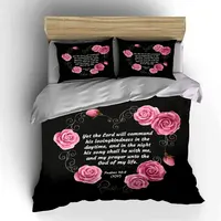 Design floral romantique pour la décoration de chambre d'enfant et d'adulte, magnifique ensemble de literie trois pièces en cadeau. 6