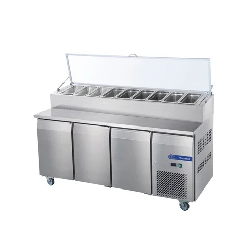 Restaurant Salad Sandwich Display Refrigerator Prep Table Salad Bar Counter