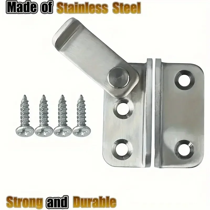 Description Picture 2 of item1Pc Flip Latch Slide Bolt Lock, Security Door For Barn Cabinets, Pet Cages, Garden, Bathroom, Garage, Windows