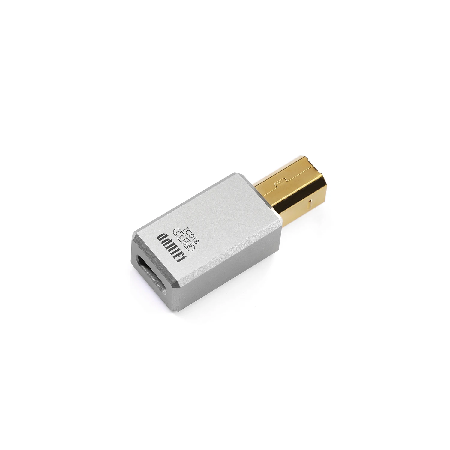 USB-B to USB-C Audio Adapter Converter CNC Gold-Plated Connectors